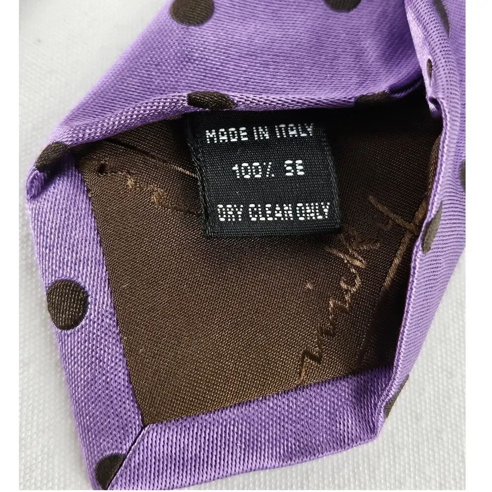 VINTAGE MICKY MILANO HAND MADE 100% SILK TIE 4
